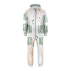 Hakuna Matata Tropical Leaves With Inspirational Quote Hooded Jumpsuit (kids)