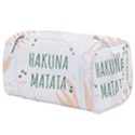 Hakuna Matata Tropical Leaves With Inspirational Quote Toiletries Pouch View1