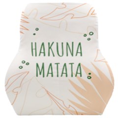 Hakuna Matata Tropical Leaves With Inspirational Quote Car Seat Back Cushion  by Jancukart