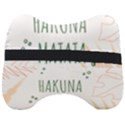 Hakuna Matata Tropical Leaves With Inspirational Quote Head Support Cushion View2