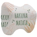 Hakuna Matata Tropical Leaves With Inspirational Quote Head Support Cushion View3