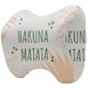 Hakuna Matata Tropical Leaves With Inspirational Quote Head Support Cushion View4