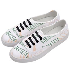 Hakuna Matata Tropical Leaves With Inspirational Quote Women s Classic Low Top Sneakers