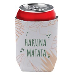 Hakuna Matata Tropical Leaves With Inspirational Quote Can Holder by Jancukart