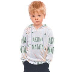 Hakuna Matata Tropical Leaves With Inspirational Quote Kids  Overhead Hoodie