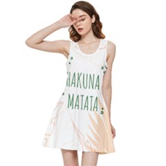 Hakuna Matata Tropical Leaves With Inspirational Quote Inside Out Racerback Dress by Jancukart