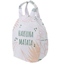 Hakuna Matata Tropical Leaves With Inspirational Quote Travel Backpacks