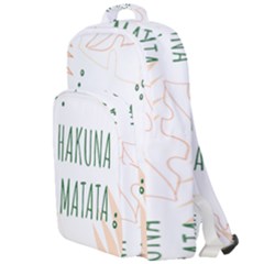 Hakuna Matata Tropical Leaves With Inspirational Quote Double Compartment Backpack by Jancukart