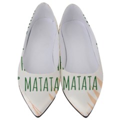 Hakuna Matata Tropical Leaves With Inspirational Quote Women s Low Heels