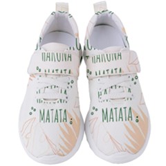 Hakuna Matata Tropical Leaves With Inspirational Quote Women s Velcro Strap Shoes by Jancukart