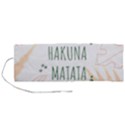 Hakuna Matata Tropical Leaves With Inspirational Quote Roll Up Canvas Pencil Holder (M) View1