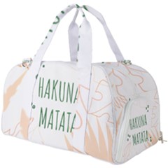 Hakuna Matata Tropical Leaves With Inspirational Quote Burner Gym Duffel Bag by Jancukart