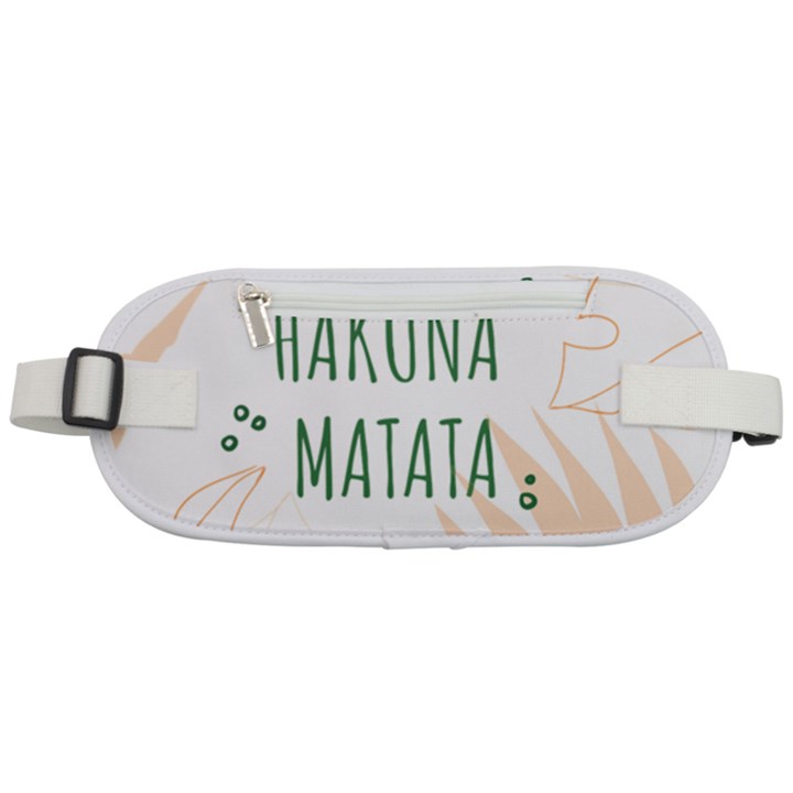 Hakuna Matata Tropical Leaves With Inspirational Quote Rounded Waist Pouch