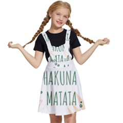 Hakuna Matata Tropical Leaves With Inspirational Quote Kids  Apron Dress by Jancukart