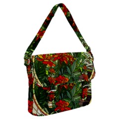 Flower Stained Glass Window Buckle Messenger Bag by Jancukart