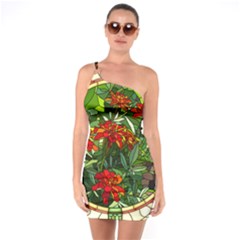 Flower Stained Glass Window One Soulder Bodycon Dress