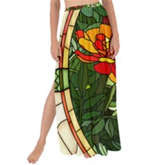 Flower Stained Glass Window Maxi Chiffon Tie-up Sarong