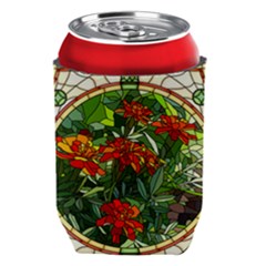 Flower Stained Glass Window Can Holder