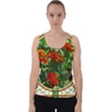 Flower Stained Glass Window Velvet Tank Top View1