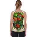 Flower Stained Glass Window Velvet Tank Top View2