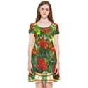 Flower Stained Glass Window Inside Out Cap Sleeve Dress View3