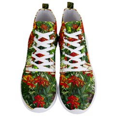 Flower Stained Glass Window Men s Lightweight High Top Sneakers by Jancukart