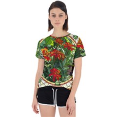 Flower Stained Glass Window Open Back Sport Tee