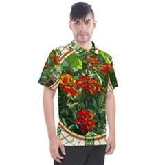 Flower Stained Glass Window Men s Polo Tee by Jancukart