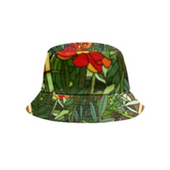 Flower Stained Glass Window Bucket Hat (kids) by Jancukart