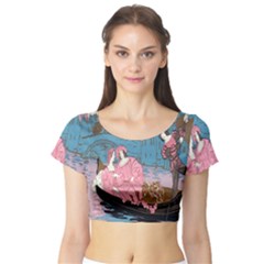 Gondola Ride   Short Sleeve Crop Top by ConteMonfrey