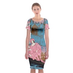 Gondola Ride   Classic Short Sleeve Midi Dress by ConteMonfrey