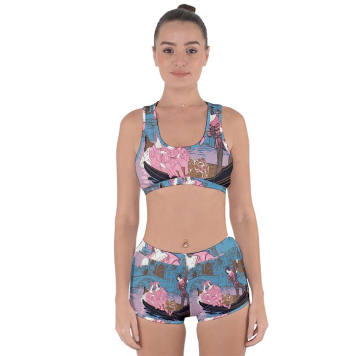 Gondola Ride   Racerback Boyleg Bikini Set