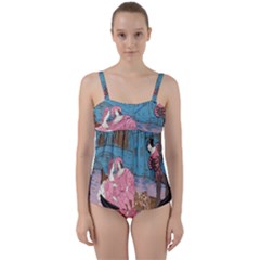 Gondola Ride   Twist Front Tankini Set by ConteMonfrey