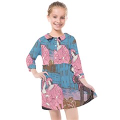 Gondola Ride   Kids  Quarter Sleeve Shirt Dress by ConteMonfrey