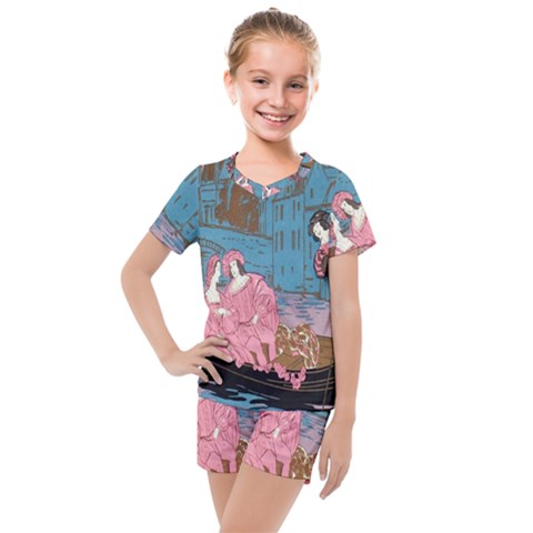 Gondola Ride   Kids  Mesh Tee And Shorts Set by ConteMonfrey