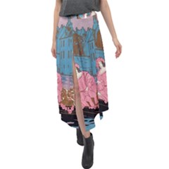 Gondola Ride   Velour Split Maxi Skirt by ConteMonfrey