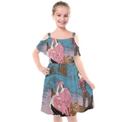 Gondola Ride   Kids  Cut Out Shoulders Chiffon Dress by ConteMonfrey