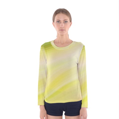 Gradient Green Yellow Women s Long Sleeve Tee by ConteMonfrey