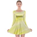 Gradient green yellow Long Sleeve Skater Dress View1