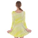 Gradient green yellow Long Sleeve Skater Dress View2