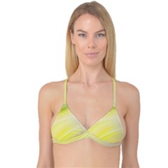 Gradient Green Yellow Reversible Tri Bikini Top by ConteMonfrey