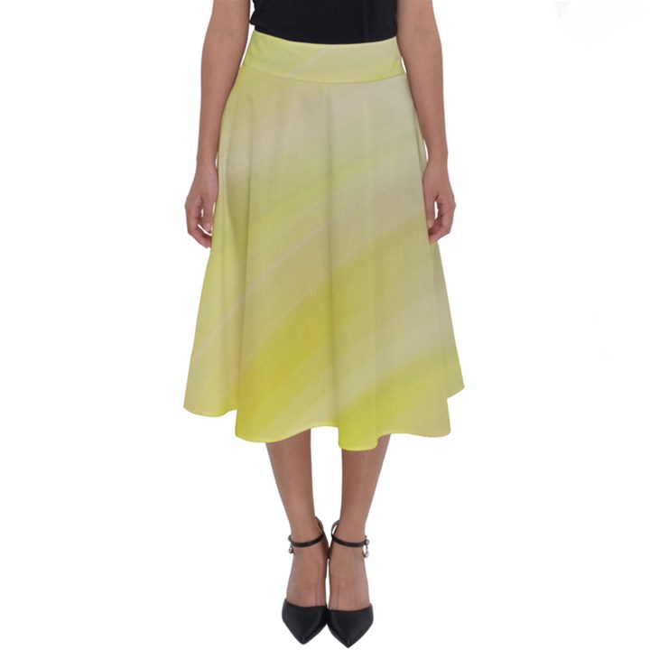 Gradient green yellow Perfect Length Midi Skirt