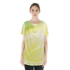 Gradient Green Yellow Skirt Hem Sports Top by ConteMonfrey