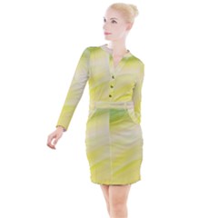 Gradient Green Yellow Button Long Sleeve Dress by ConteMonfrey