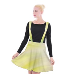 Gradient Green Yellow Suspender Skater Skirt by ConteMonfrey