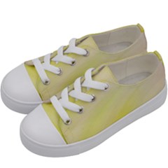 Gradient Green Yellow Kids  Low Top Canvas Sneakers by ConteMonfrey