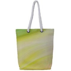 Gradient Green Yellow Full Print Rope Handle Tote (small) by ConteMonfrey