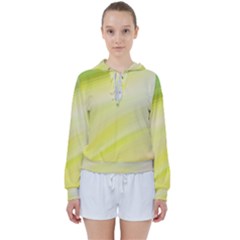 Gradient Green Yellow Women s Tie Up Sweat by ConteMonfrey