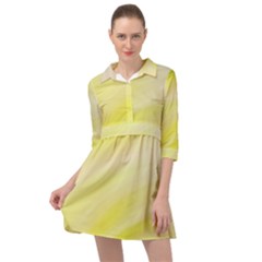 Gradient Green Yellow Mini Skater Shirt Dress by ConteMonfrey