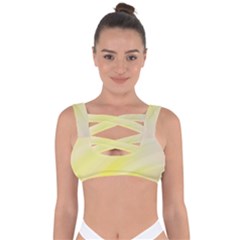 Gradient Green Yellow Bandaged Up Bikini Top by ConteMonfrey